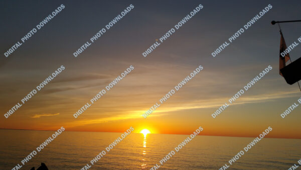 Sunset over lake Ontario